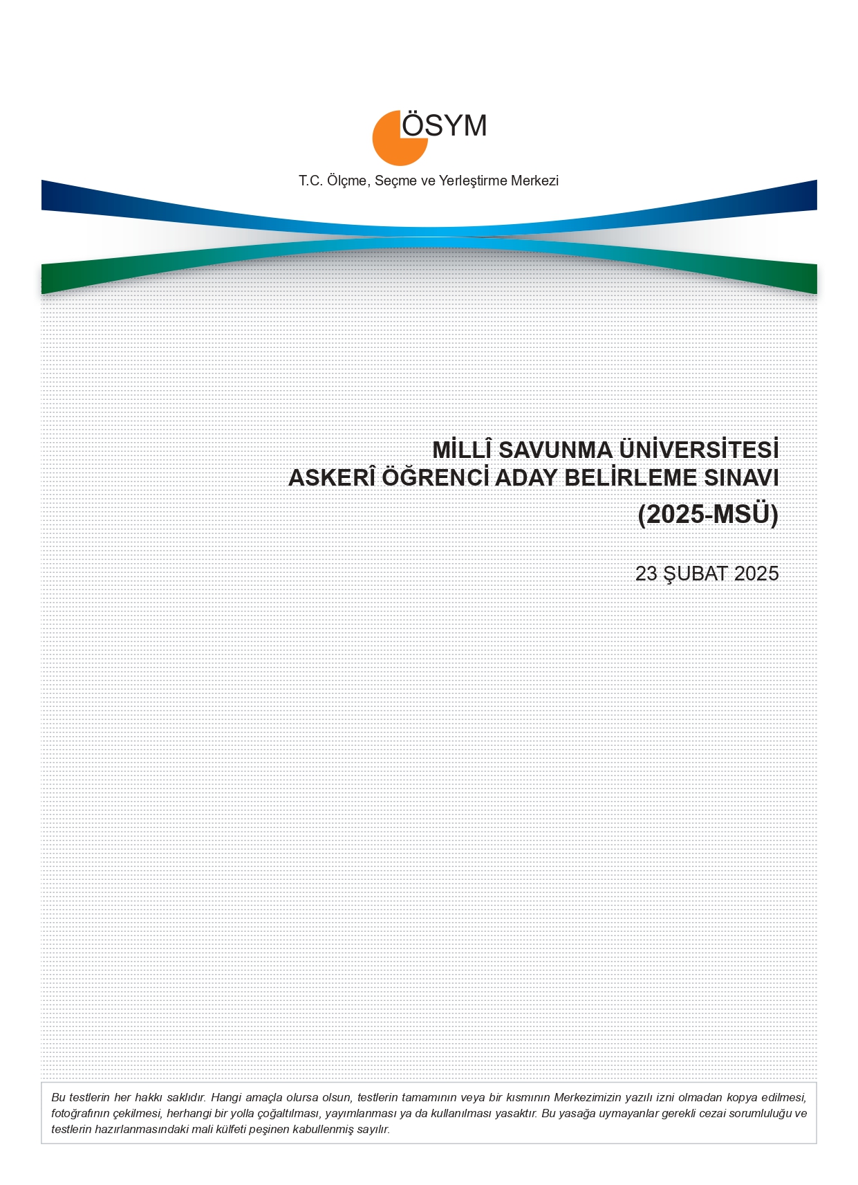 msü 2025 soruları